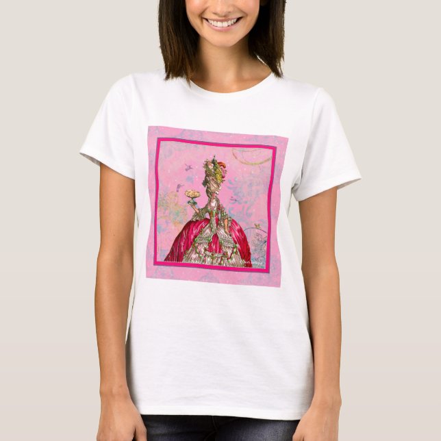 Camiseta Marie Antoinette Que coman pastel y pavo real (Anverso)