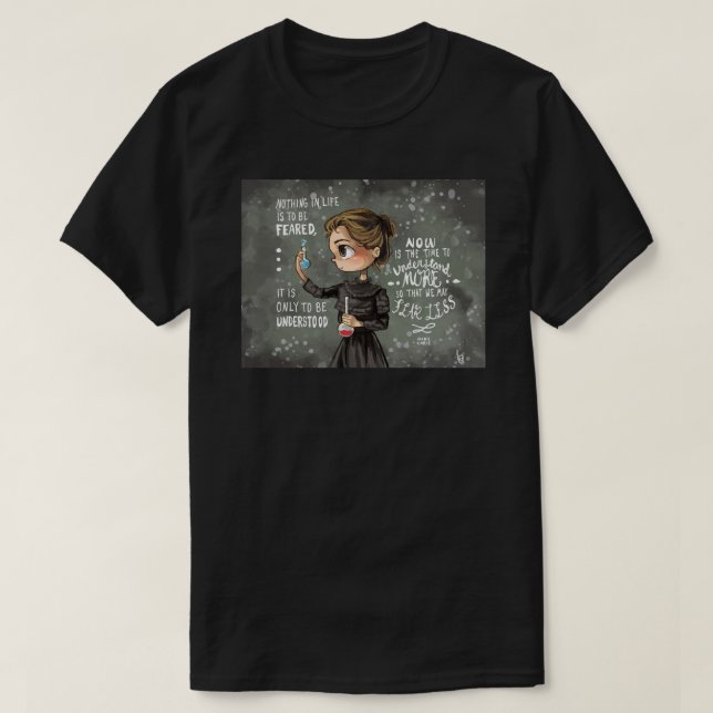 Camiseta Marie Curie Poster (Diseño del anverso)