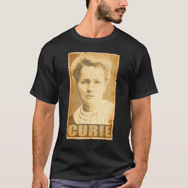 Camiseta Marie Curie Torn Propaganda Poster (Anverso)