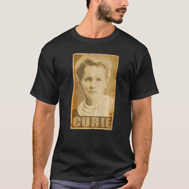 Camiseta Marie Curie Torn Propaganda Poster (Anverso)