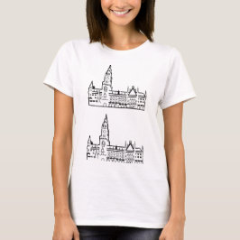 Camiseta "Marienplatz, Munich" | Arte minimalista, monument