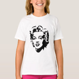 Camiseta Marilyn Monroe Face Stencil Pop Art
