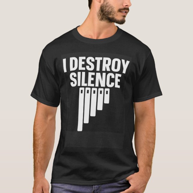Camiseta Marimba Instrument I Destroy Silence (Anverso)