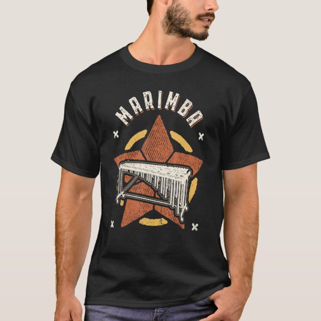 Camiseta Marimba Vintage Retro Classic Music (Anverso)