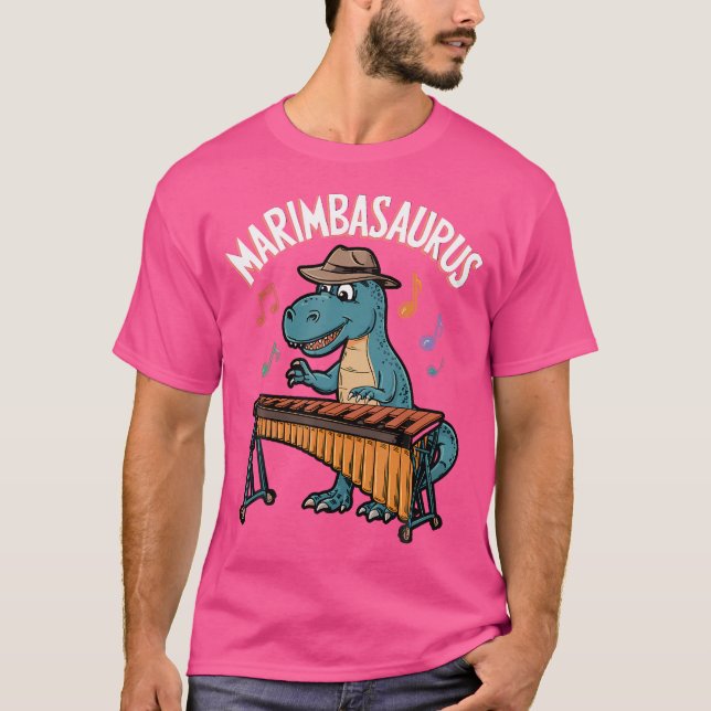 Camiseta Marimbasaurus Dinosaurio Musista Vibraphonist Trex (Anverso)