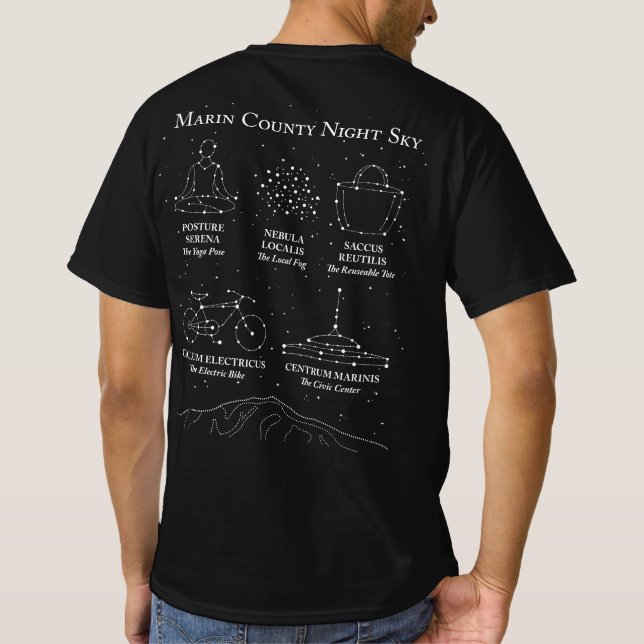 Camiseta Marin County Night Sky T-Shirt Black (Reverso)