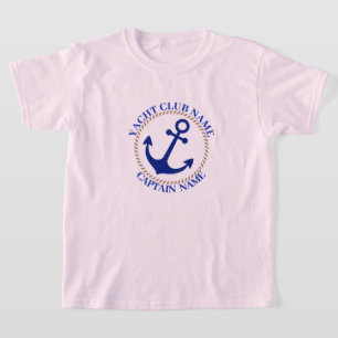 Camiseta Marina azul Nautical Anchor club náutico marina