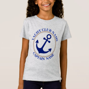 Camiseta Marina azul Nautical Anchor club náutico marina
