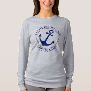 Camiseta Marina azul Nautical Anchor club náutico marina