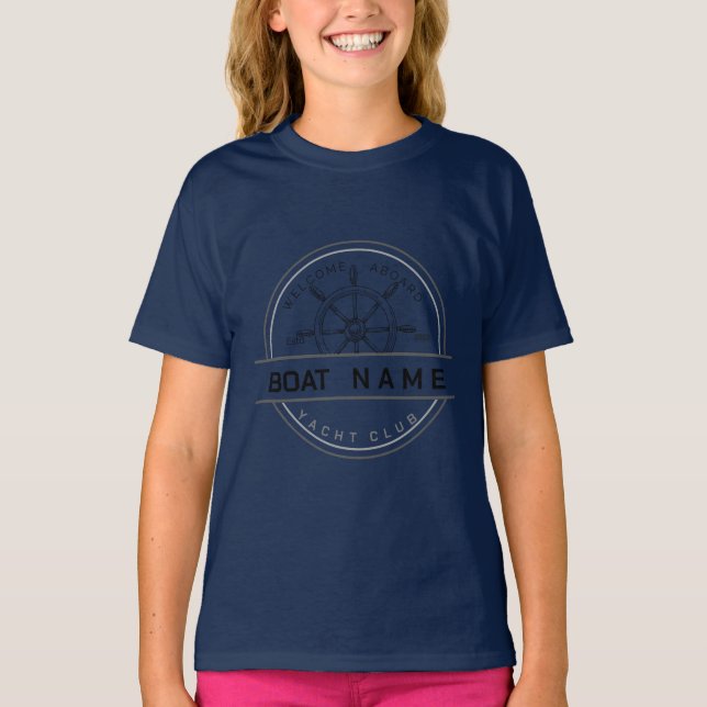 Camiseta Marina azul Nautical Anchor club náutico marina (Anverso)
