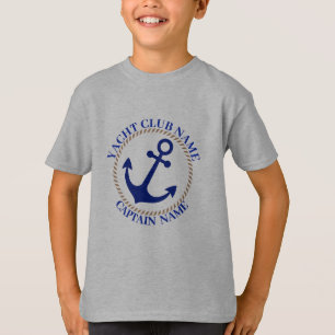 Camiseta Marina azul Nautical Anchor club náutico marina
