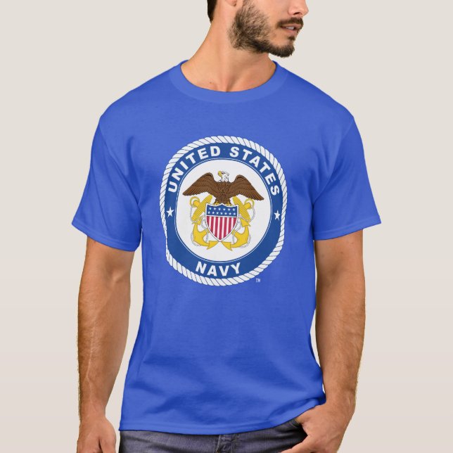 Camiseta Marina de Estados Unidos | Oficial Escudo (Anverso)