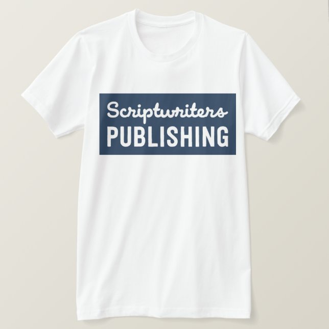 Camiseta Marina de guerra del sólido de los Scriptwriters (Anverso del diseño)