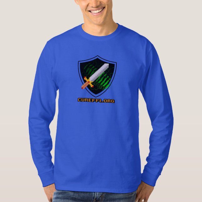 Camiseta Marina de guerra larga CureFFI.org de American (Anverso)