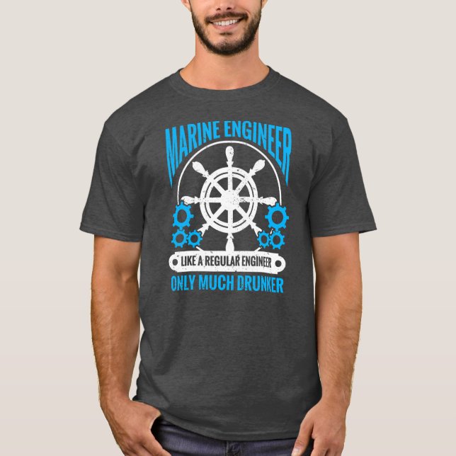 Camiseta Marina de Ingeniería Marítima (Anverso)