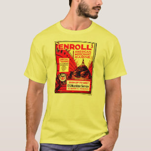 Camiseta Marina mercante americana - aliste hoy