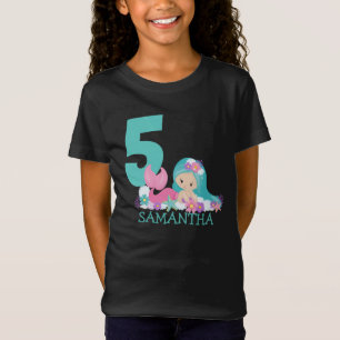Camiseta Marina Mermaid de quinto cumpleaños - De la camise