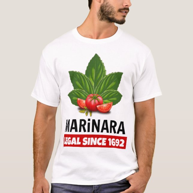 Camiseta Marinara Legal Desde Los Tomates Basales De 1692 (Anverso)