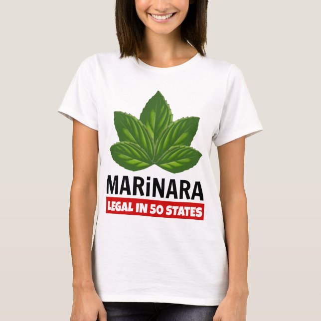 Camiseta Marinara Legal en 50 estados abandonó Basil (Anverso)