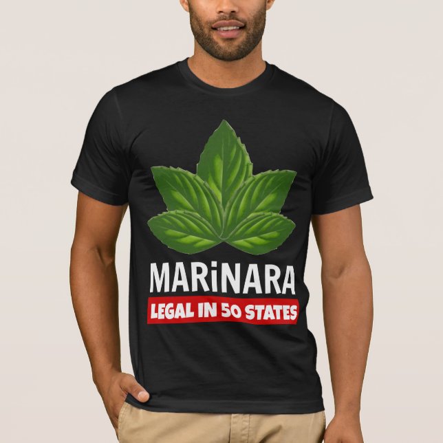 Camiseta Marinara Legal en 50 estados abandonó Basil (Anverso)