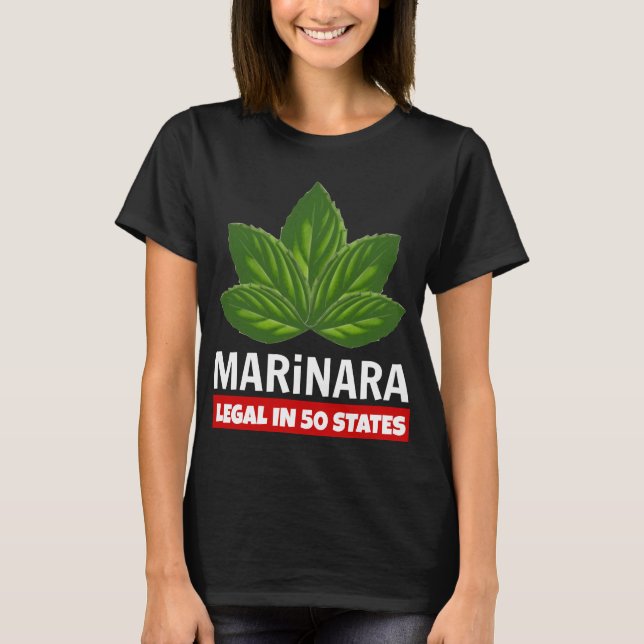 Camiseta Marinara Legal en 50 estados abandonó Basil (Anverso)