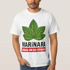 Camiseta Marinara Legal en 50 estados abandonó Basil
