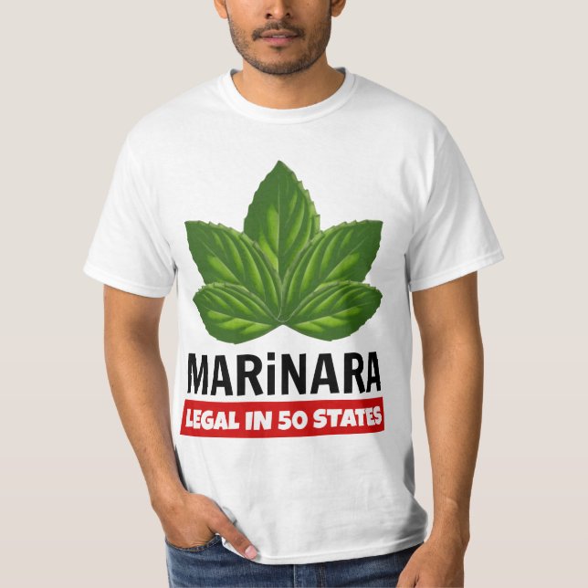 Camiseta Marinara Legal en 50 estados abandonó Basil (Anverso)