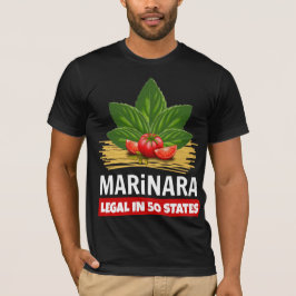 Camiseta Marinara Legal en 50 estados Basil Tomate Spaghett