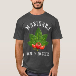 Camiseta Marinara Legal en 50 estados Basil y Tomates