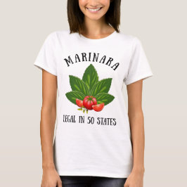 Camiseta Marinara Legal en 50 estados Basil y Tomates