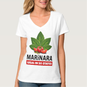 Camiseta Marinara Legal en 50 estados Basil y Tomates