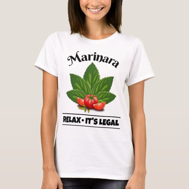 Camiseta Marinara Relax es Humor de comida de tomate básico (Anverso)