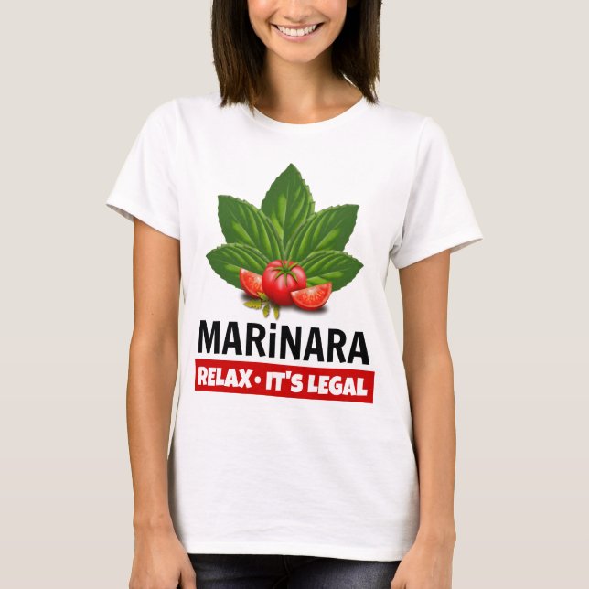Camiseta Marinara Relax es Humor de comida de tomate básico (Anverso)