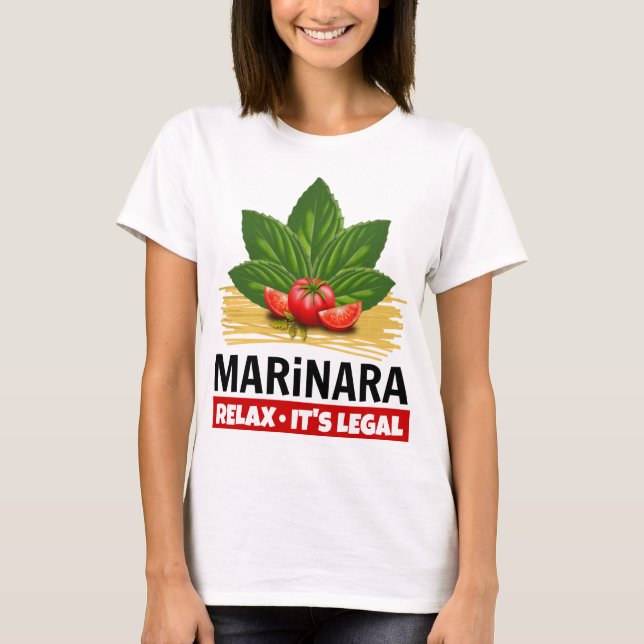 Camiseta Marinara Relax es la base legal Tomates Spaghetti (Anverso)