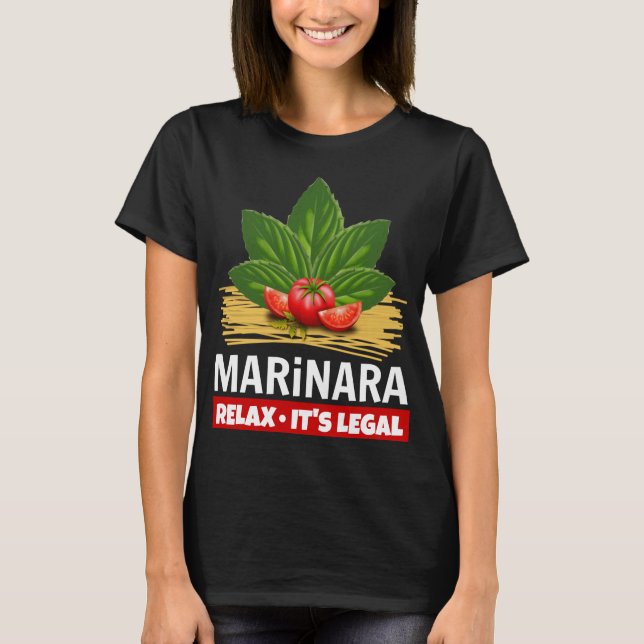 Camiseta Marinara Relax es la base legal Tomates Spaghetti (Anverso)