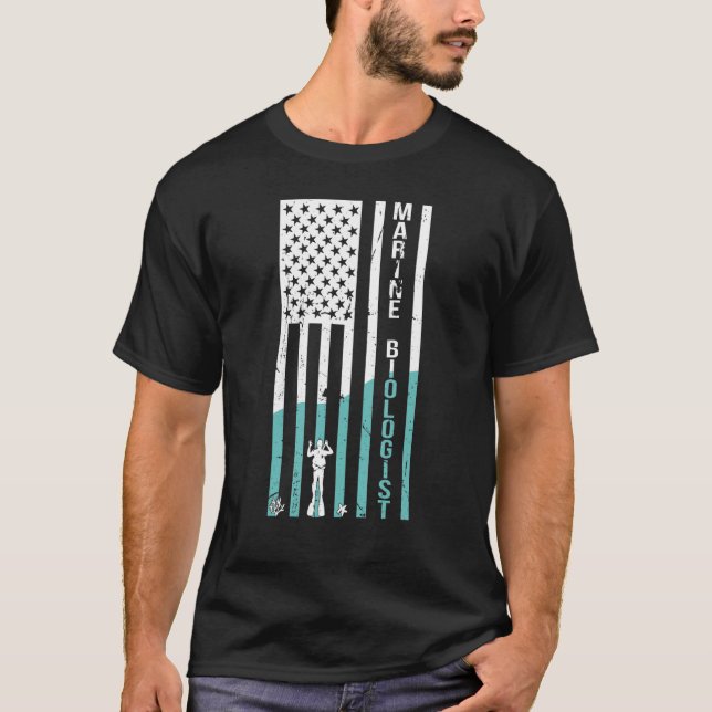 Camiseta Marine Biologist US Flag Marine Biology_1 (Anverso)
