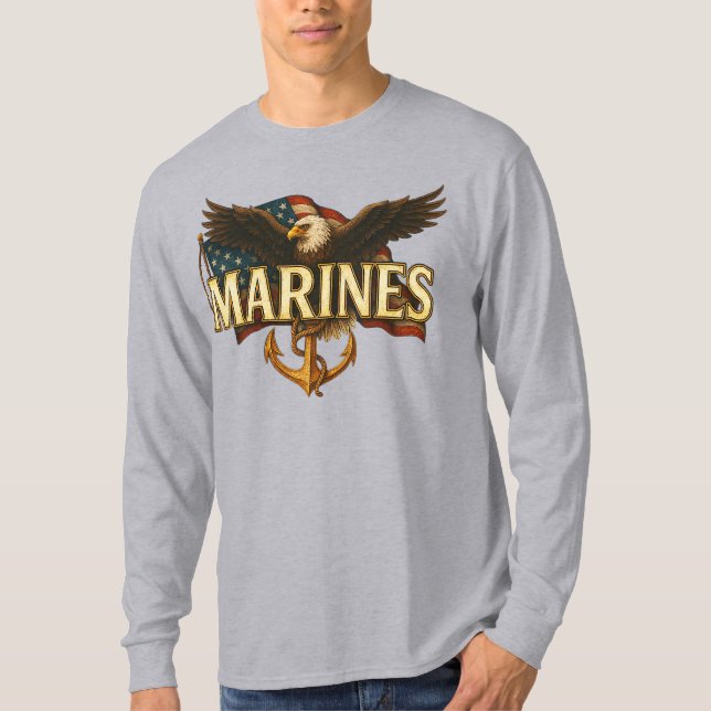 Camiseta Marine Corps Veteran Logo Emblem (Anverso)