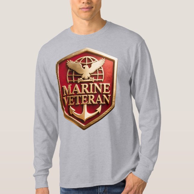 Camiseta Marine Corps Veteran Logo Emblem (Anverso)