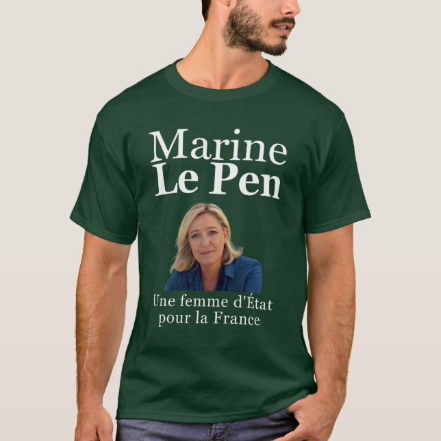 Camiseta Marine Le Pen para presidente (Anverso)