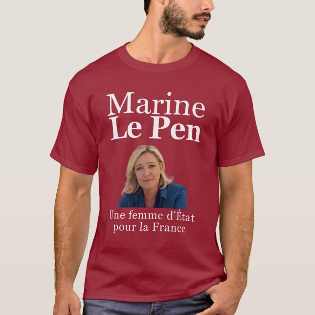 Camiseta Marine Le Pen para presidente (Anverso)