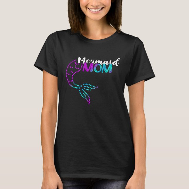 Camiseta Marine Mermaid Love Mermaid Mom Tail Sea Creature  (Anverso)
