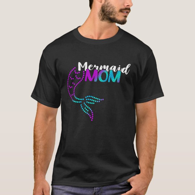 Camiseta Marine Mermaid Love Mermaid Mom Tail Sea Creature  (Anverso)