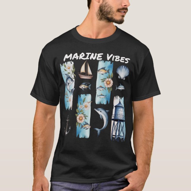 Camiseta Marine Vibes Ocean Fun (Anverso)
