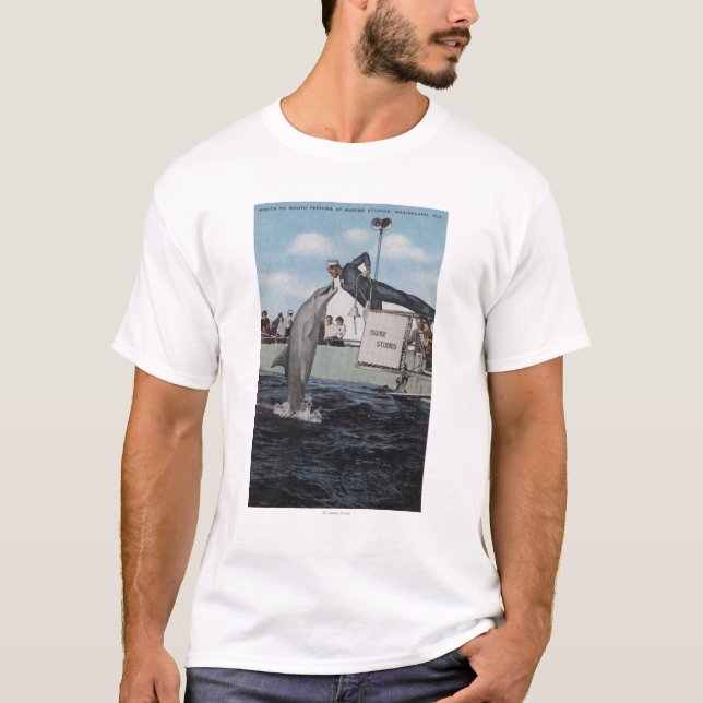 Camiseta Marineland, la Florida - marinero Mouthfeeding (Anverso)