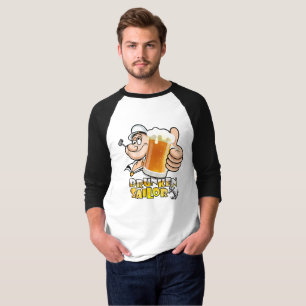 Camiseta Marinero Borracho   Hombres Manga 3/4 Raglan