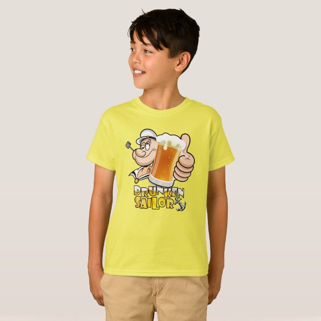 Camiseta Marinero Borracho | Niños (Anverso completo)