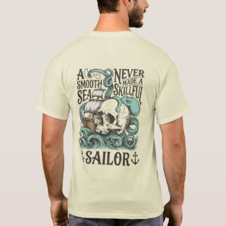 Camiseta Marinero de Cráneo y Kraken: Aventura Náutica Vint