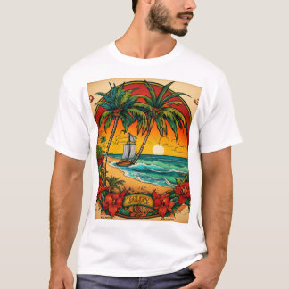 Camiseta Marinero Jerry-Inspired Tropical Tattoo Art Tee