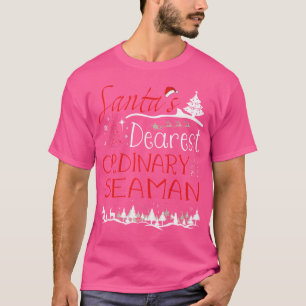 Camiseta Marinero Ordinario Trabajo de Navidad Divertida Na