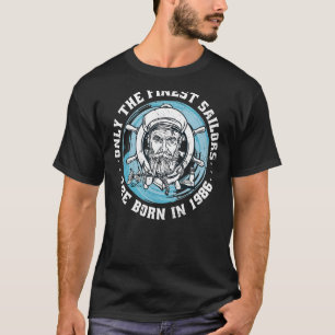 Camiseta Marineros Veleros Vintage 1986 Nacimiento divertid